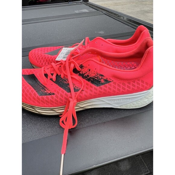 NEW adidas Mens Adizero Pro Running Shoes Signal Pink Core Black Size  11 FW9240 main image 4